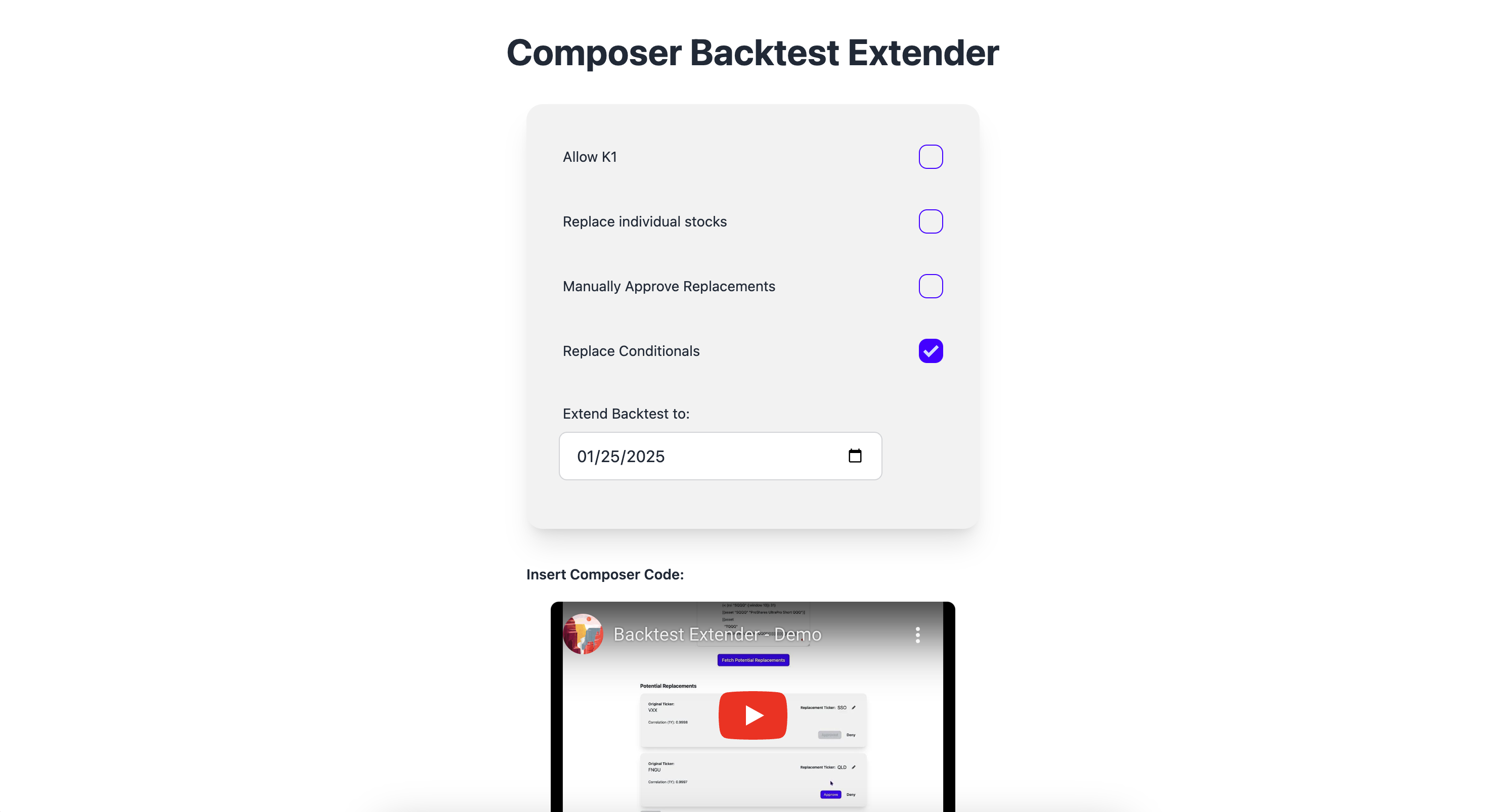 Backtest Extender